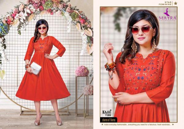 Mayra Kajri Rayon Embroidery Fancy Kurti